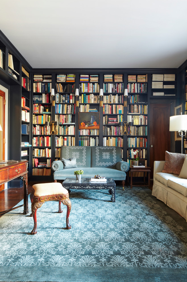 Comfortable seating home library