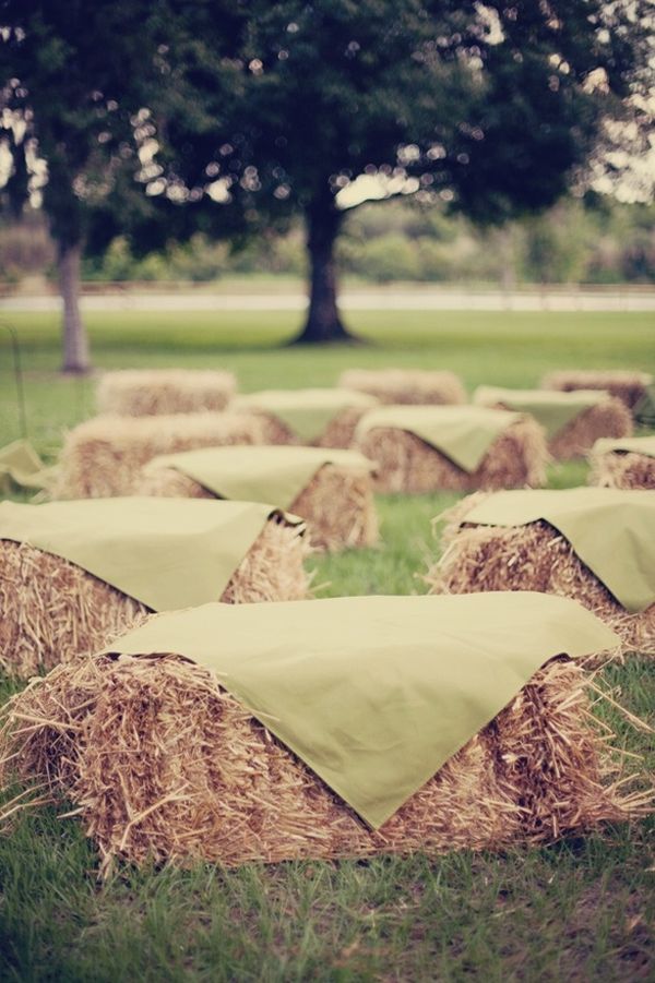 Comfy bale seating