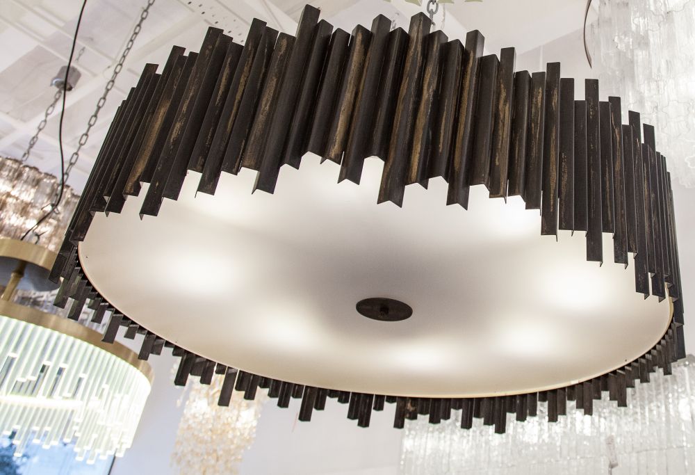 Concertina chandelier metallic