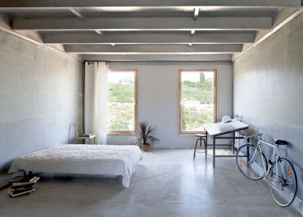 Concrete ceiling decor