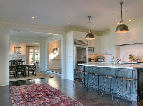 Concrete floor for kitchen very strong feature