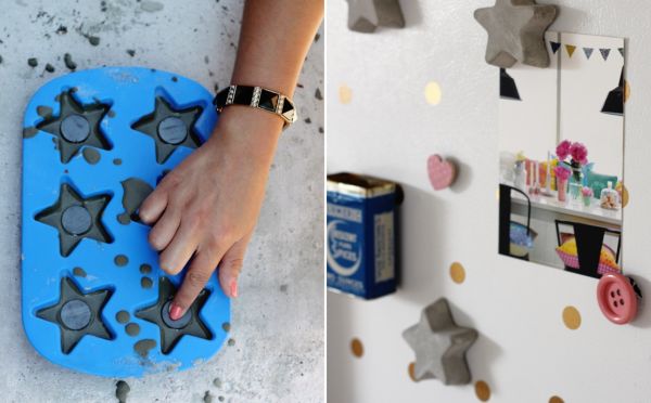 Concrete fridge magnets