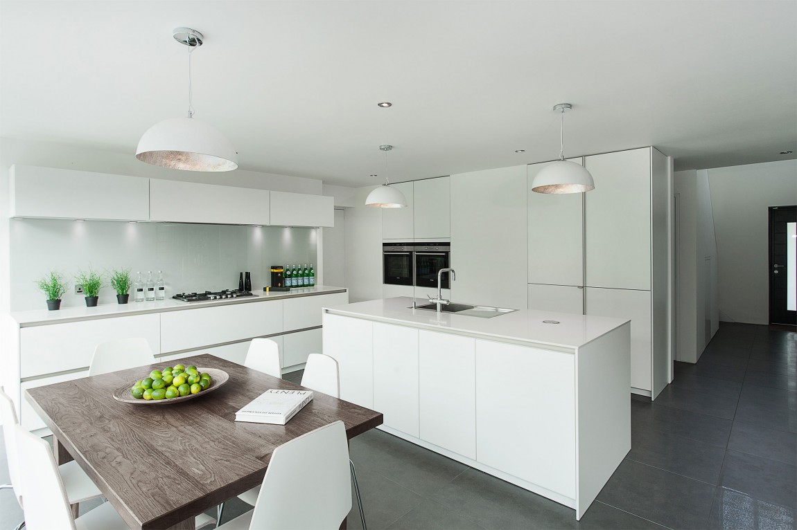 concrete style tiles for kitchen floor