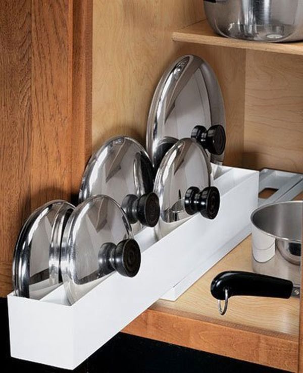 Container roll out pot lids