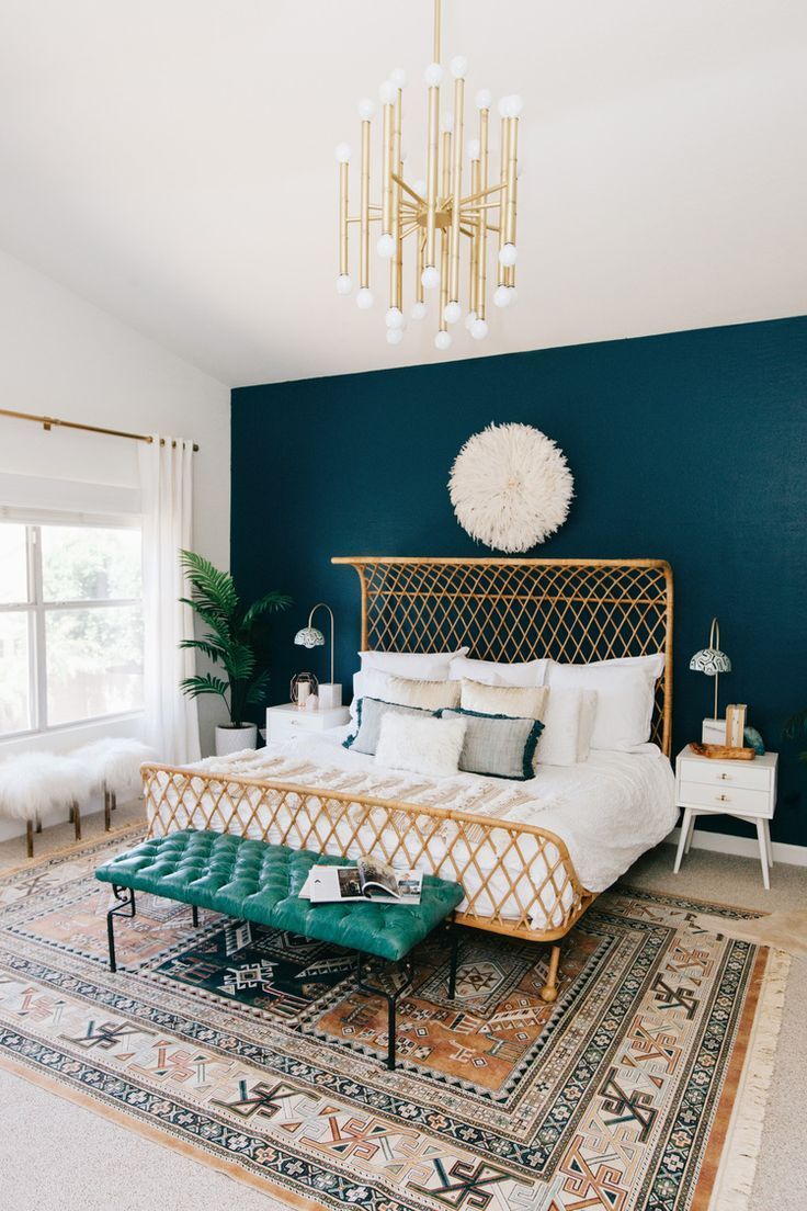 Contemporary boho bedroom