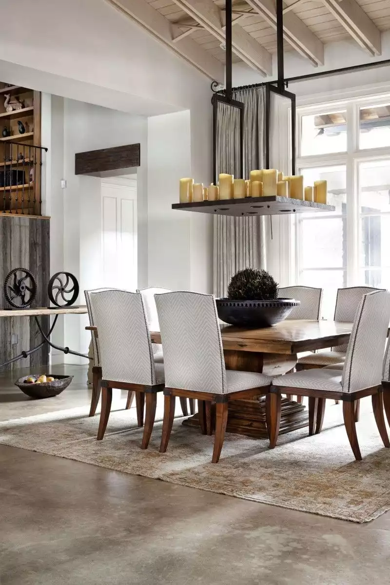 Contemporary rustic modern dining room style