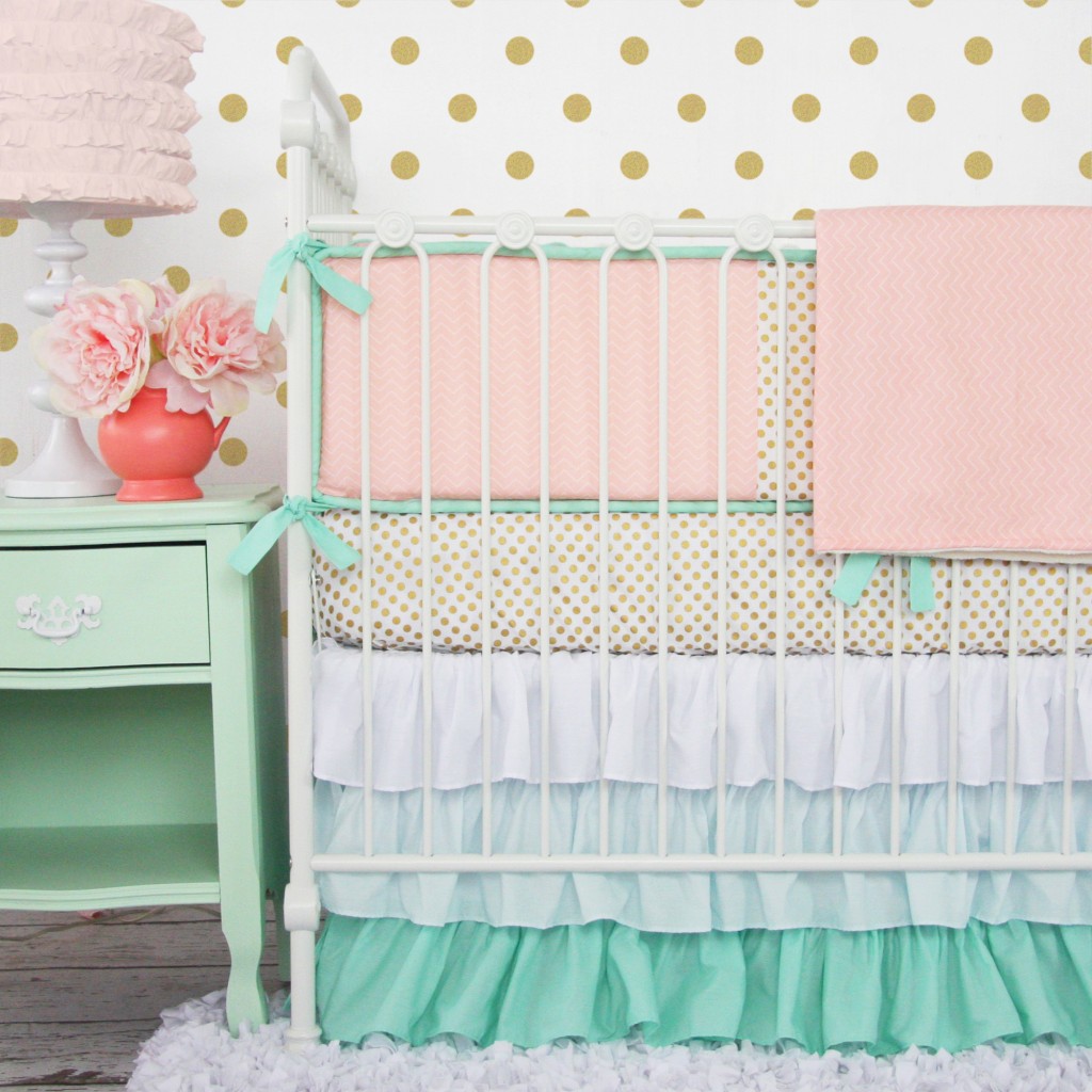 Coral and mint perfect combo for nursery