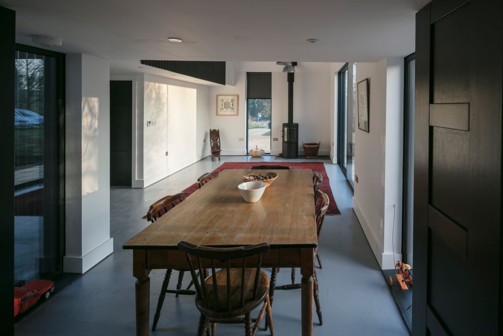 Corrugated metal extension eastabrook architects kitchen