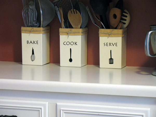Countertop label storage