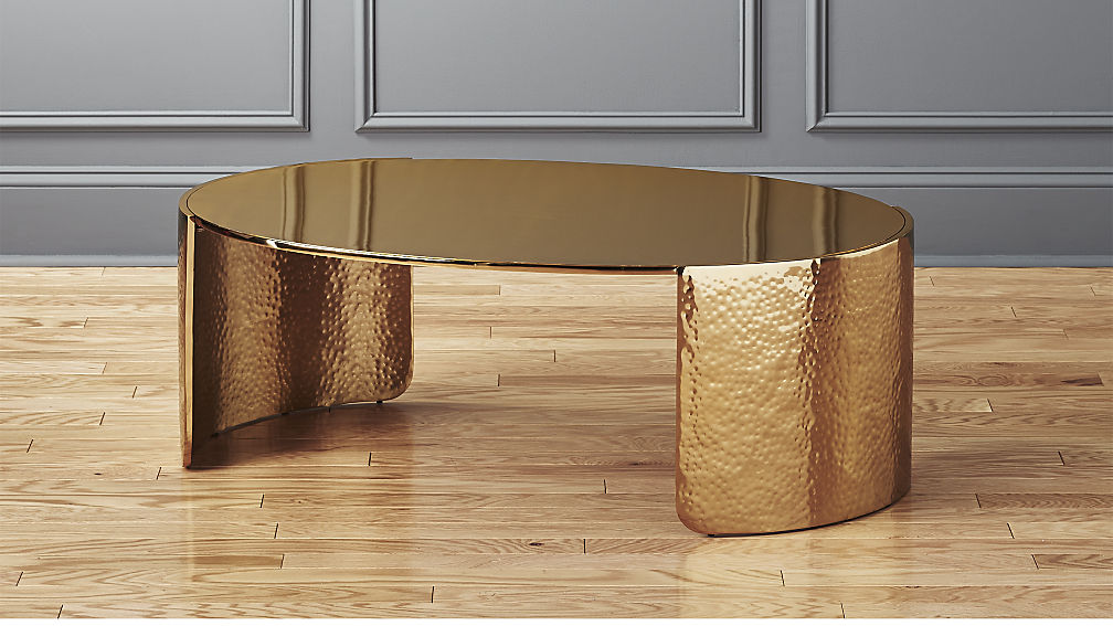 cuff hammered gold coffee table