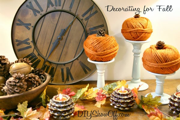 Decorating for fall pinecone