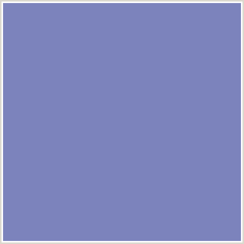 Deep Periwinkle - #7c83bc