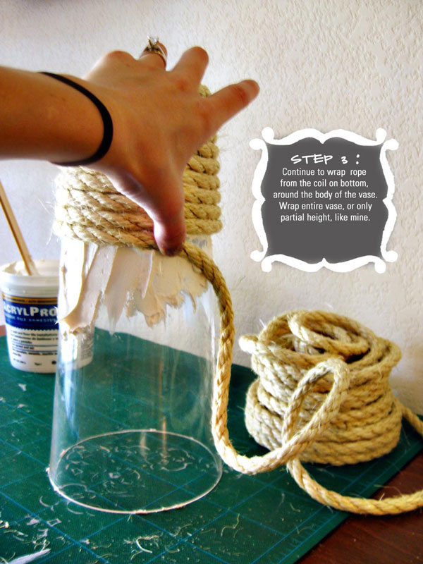 Diy sisal rope centerpiece vase03