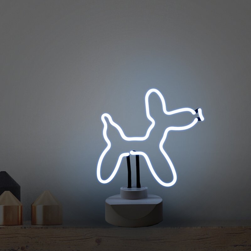 Dog balloon tabeltop neon sign oliver gal