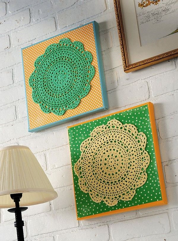 Doily wall art