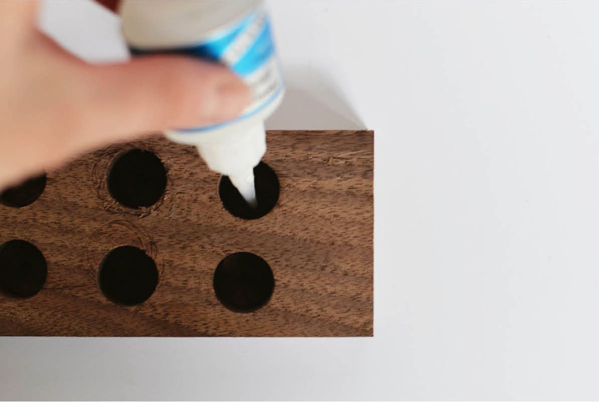 Drab super glue on each hole