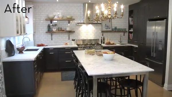 Dramatic bistro kitchen makeover1