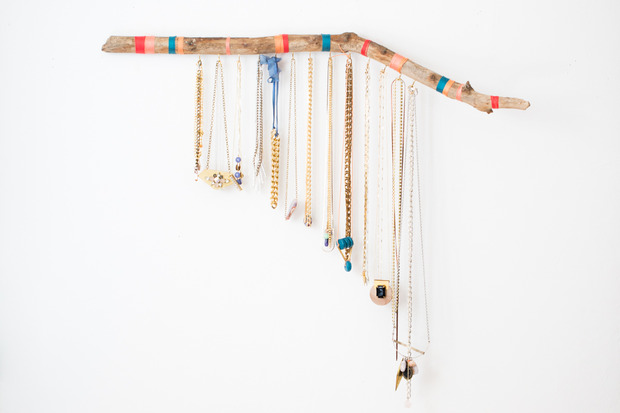 Driftwood jewelry hanger