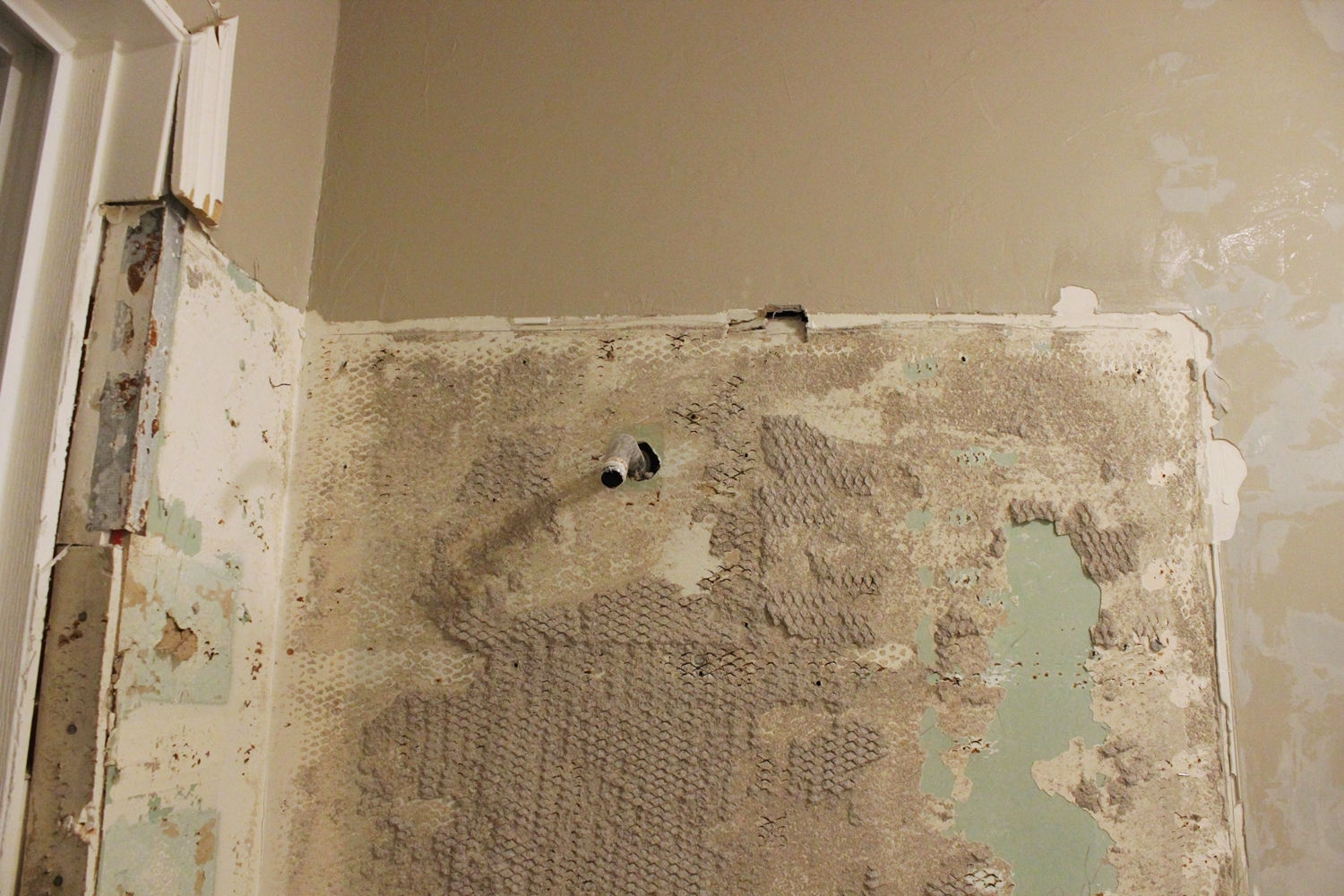 drywall has remained intact