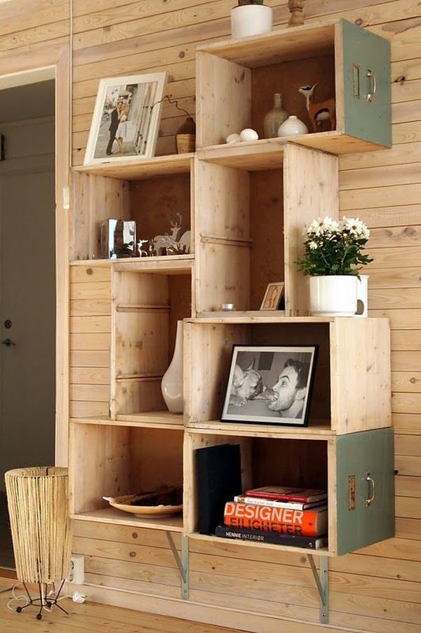 Entryway box shelves