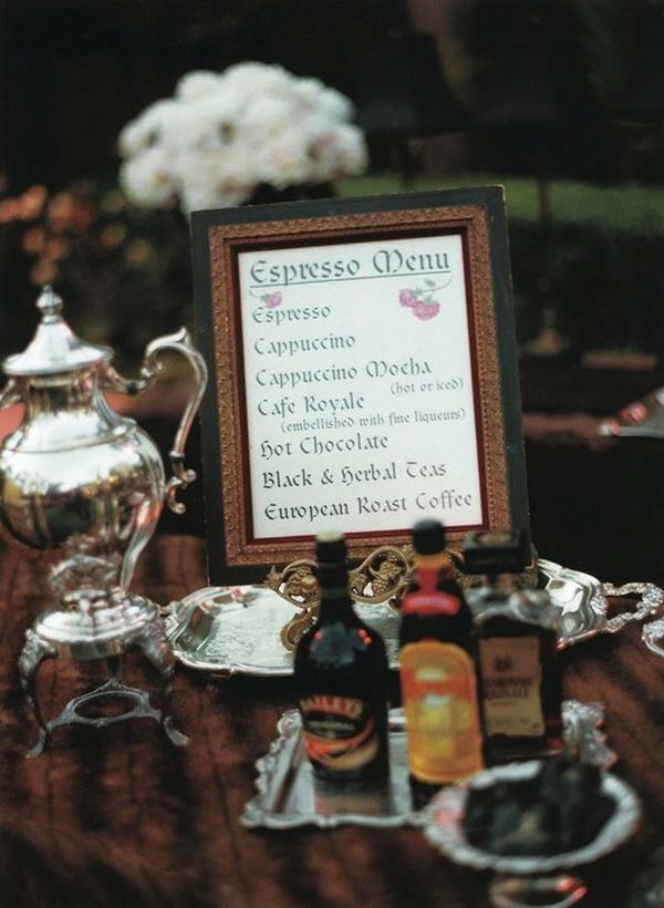 Espresso menu