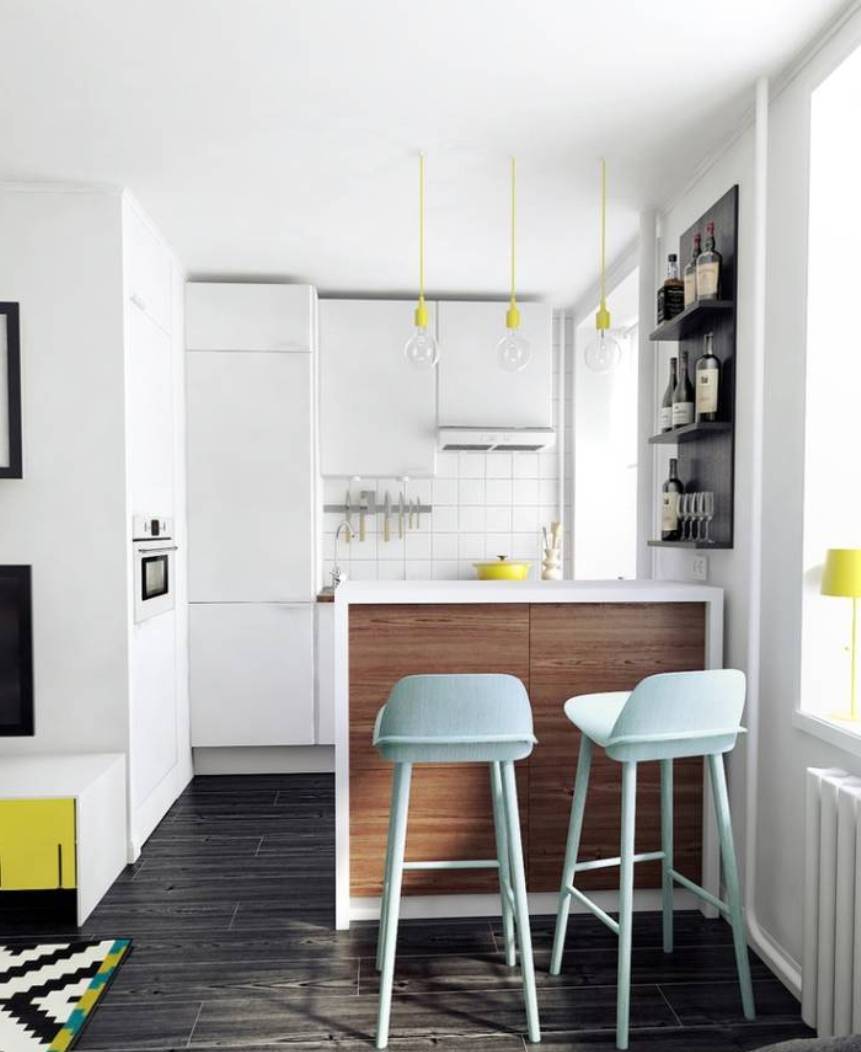 Excellent simple kitchenettes for studio apartments