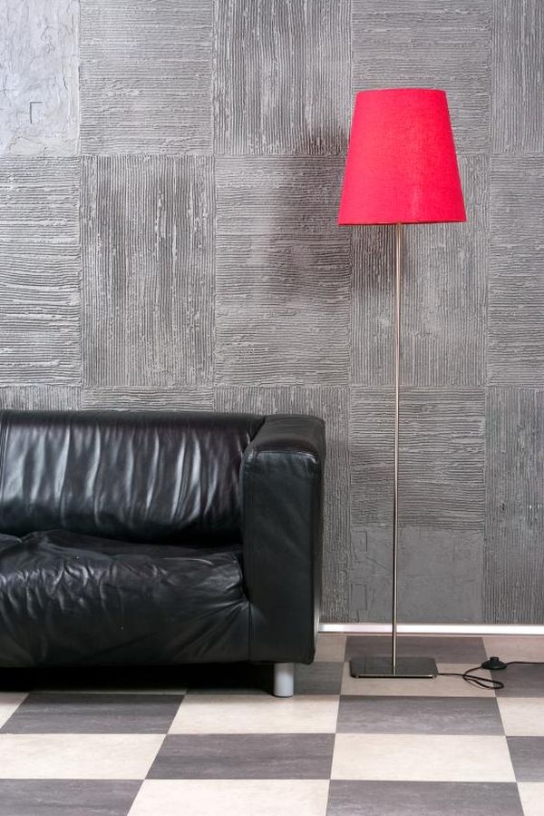 Faux dragging gray wall