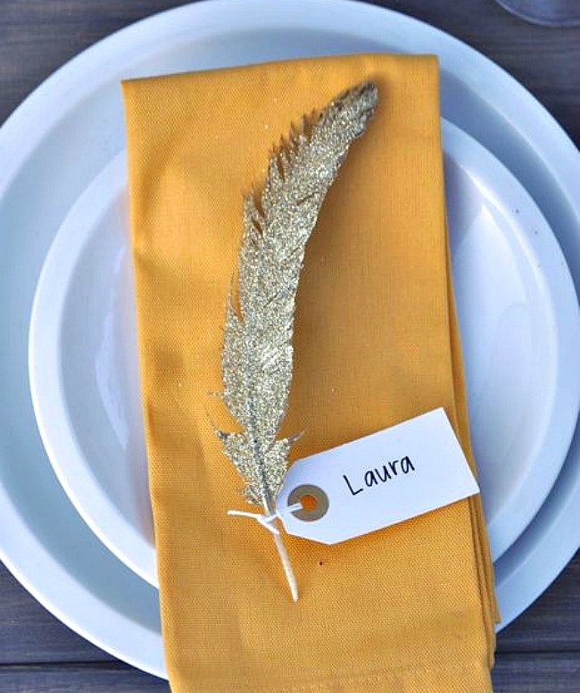 feather name card