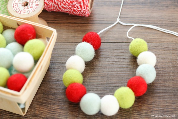 Autumn Hue Colorful Felt Ball Wreath
