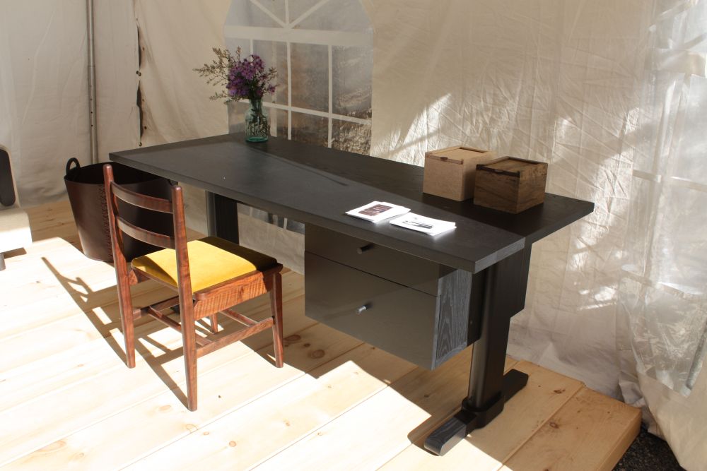 Fern desk with natural light