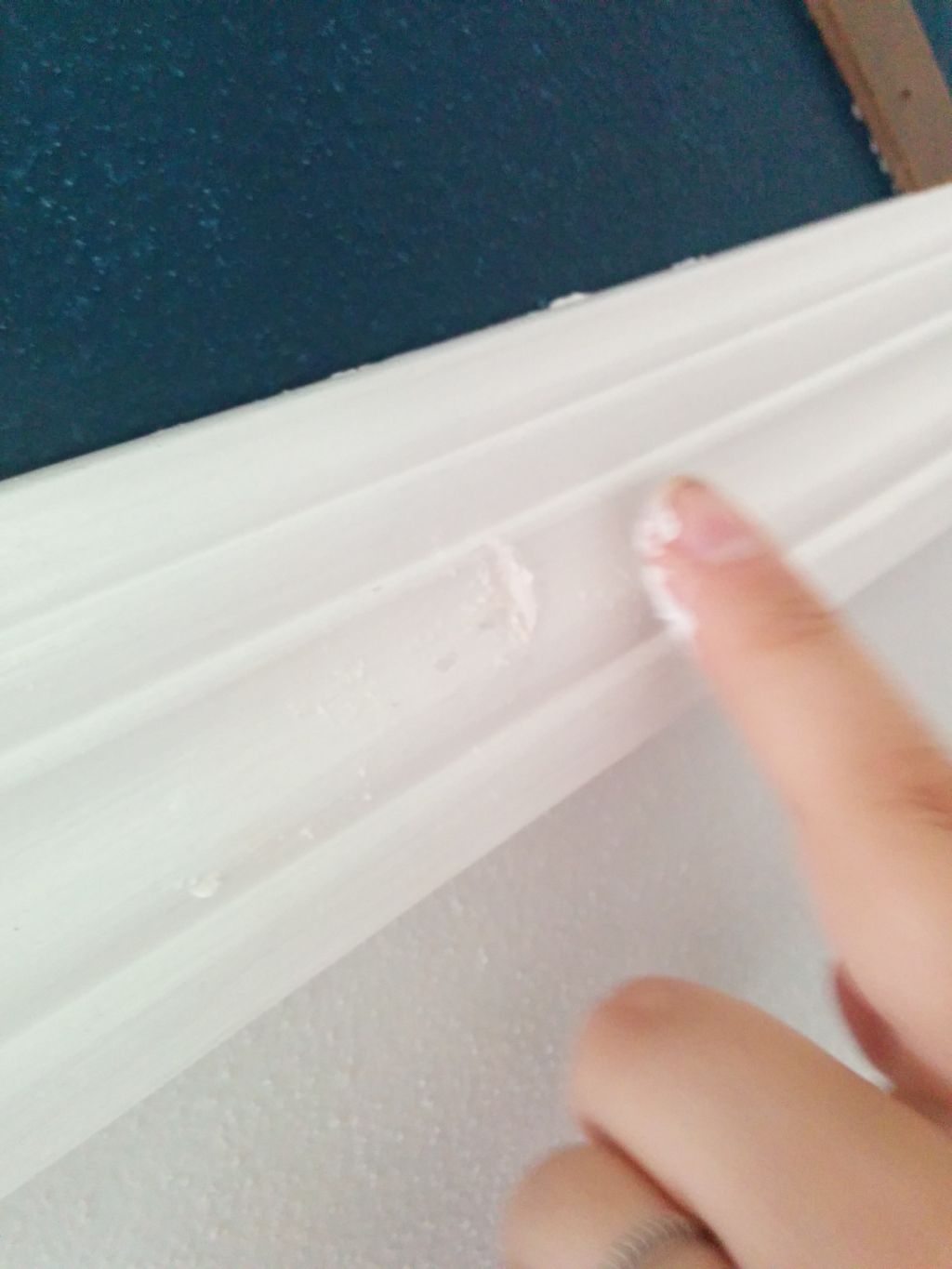 Filler nail hole wall trim 1