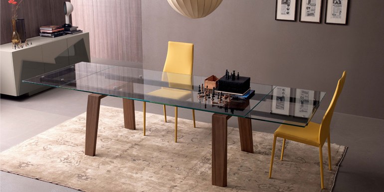 Frau rectangular glass dining table on top1