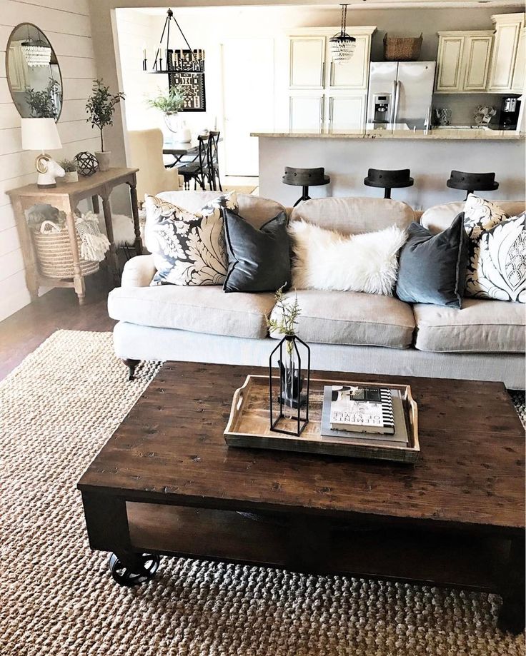 French rustic living room design
