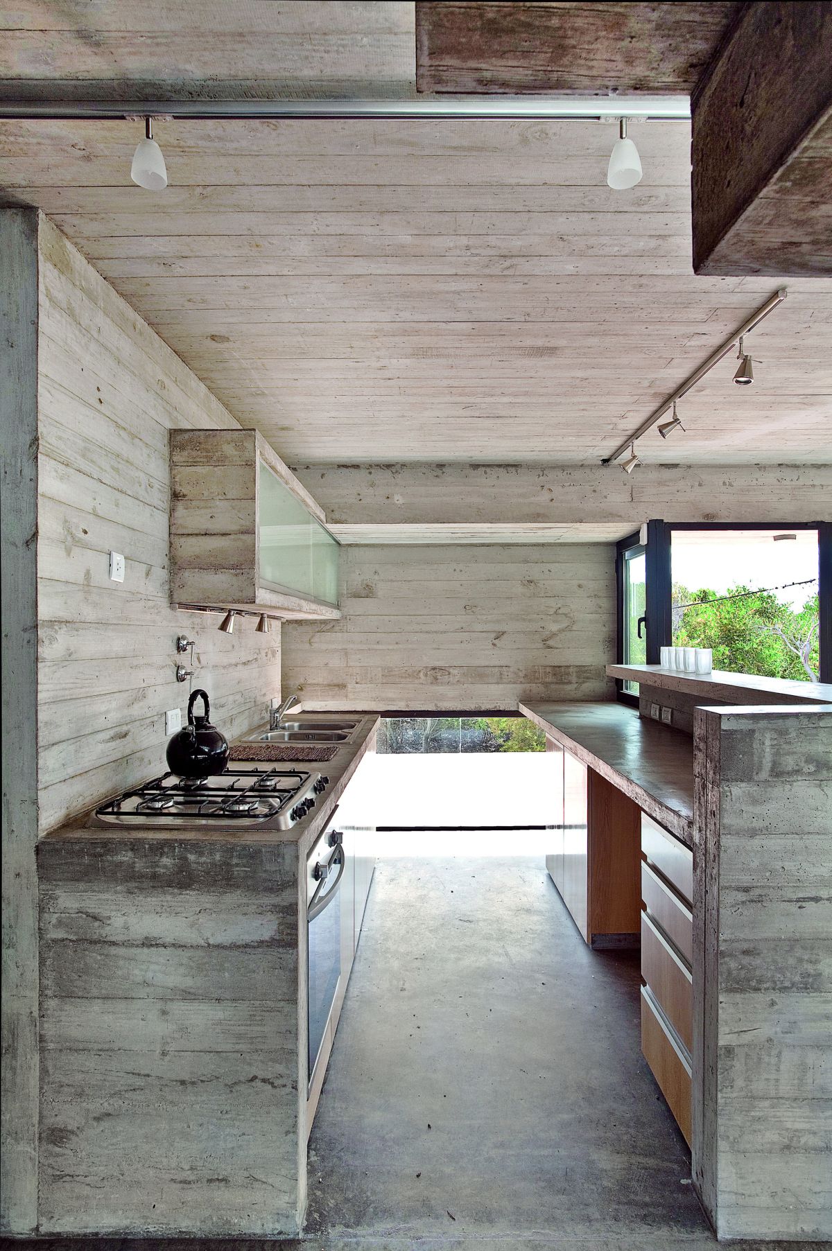 full concrete kitchen design
