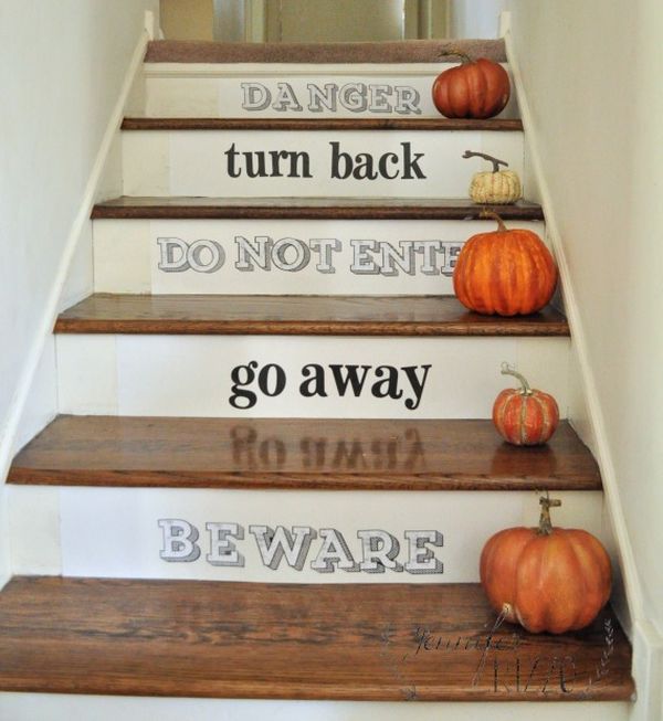 Fun halloween stairs risers