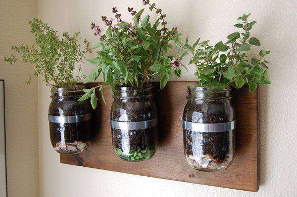 Garden wall mounted jar