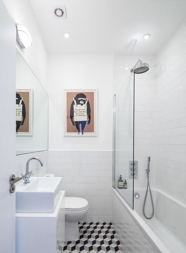 Geometric tile floor