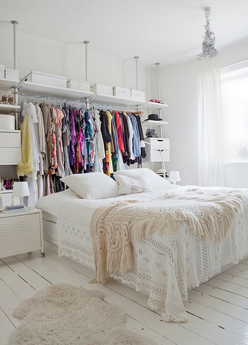 Get creative with storage in bedroom