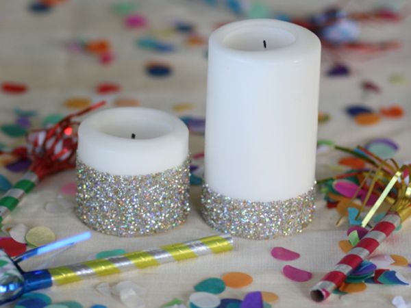 Glitter candle