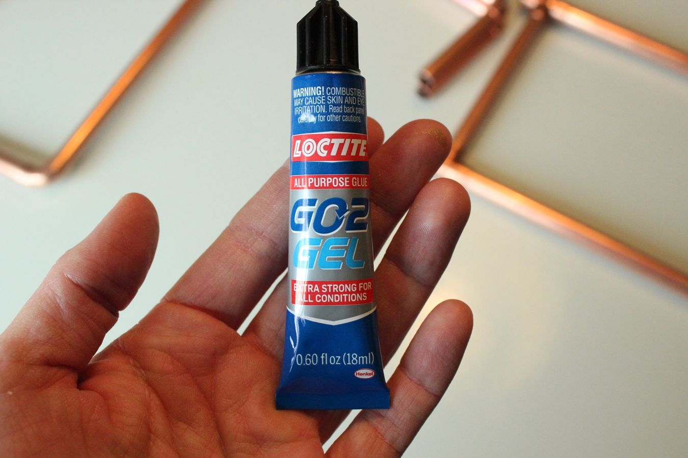 Glue copper parts