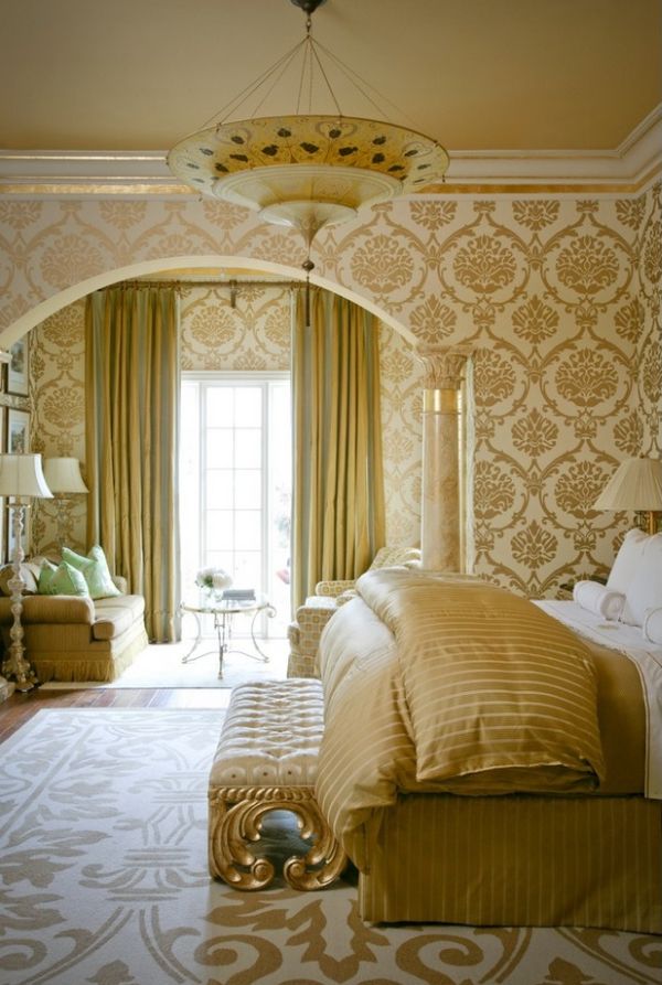 Gold accents bedrom