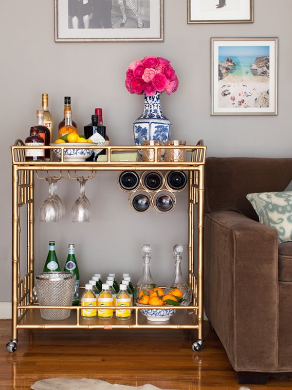 Gold bar cart design