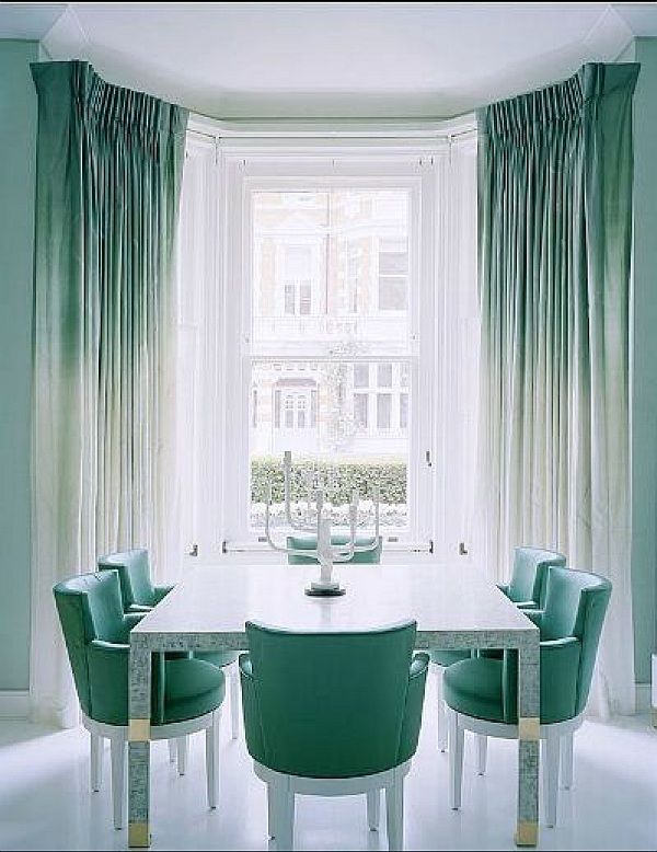 Green diy ombre curtains