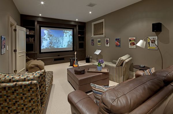 Grey media room