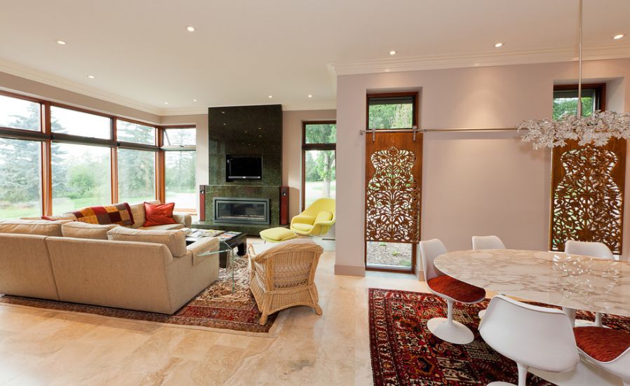 Hand crafted wood panel window treatment