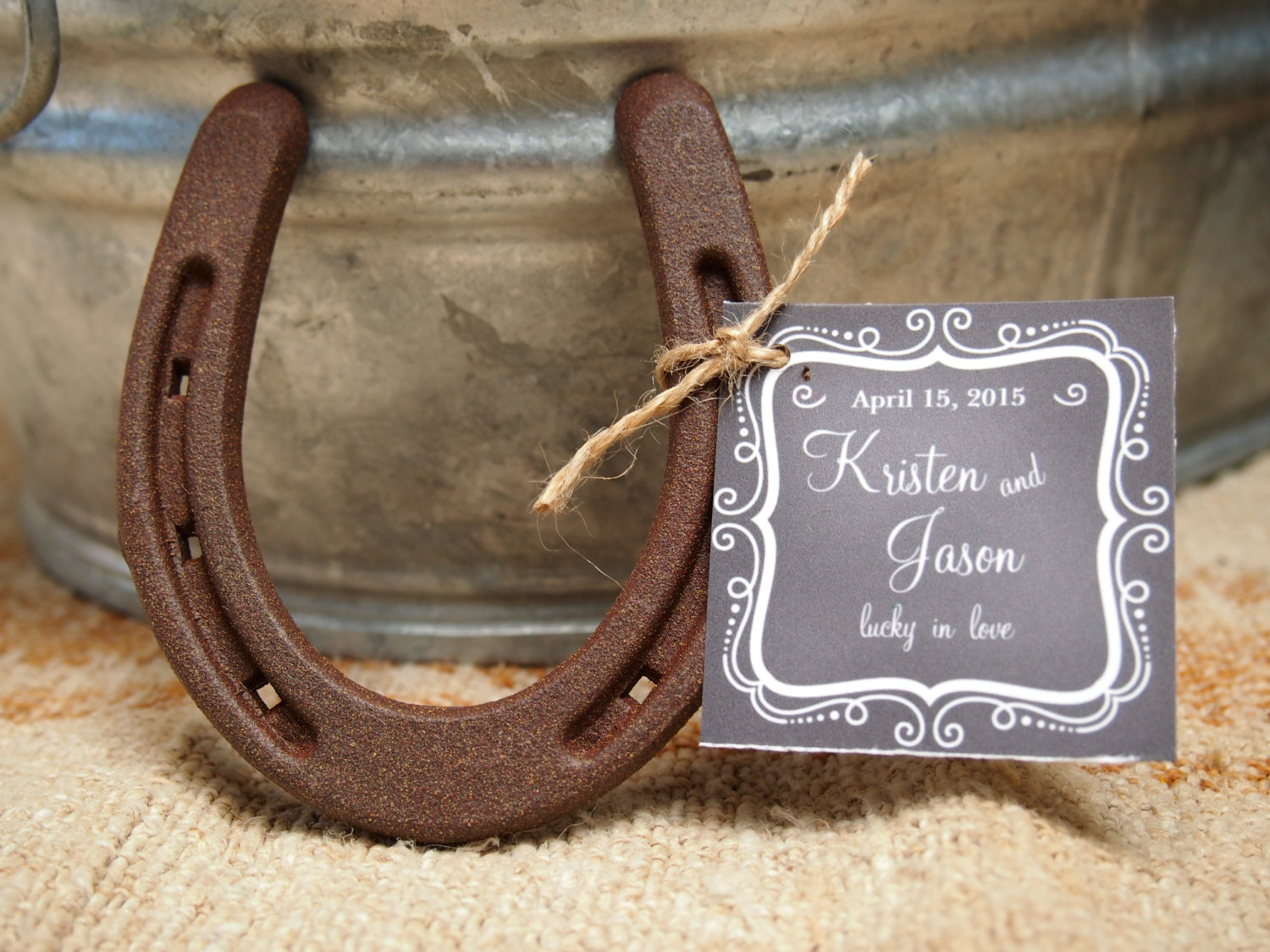 Horse shoes as wedding favors
