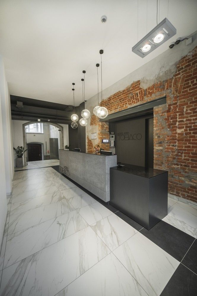 Hotel concrete reception desk