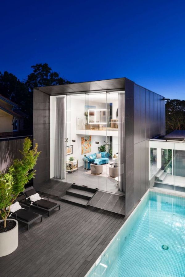 A small backyard can be big enough for a pool and more