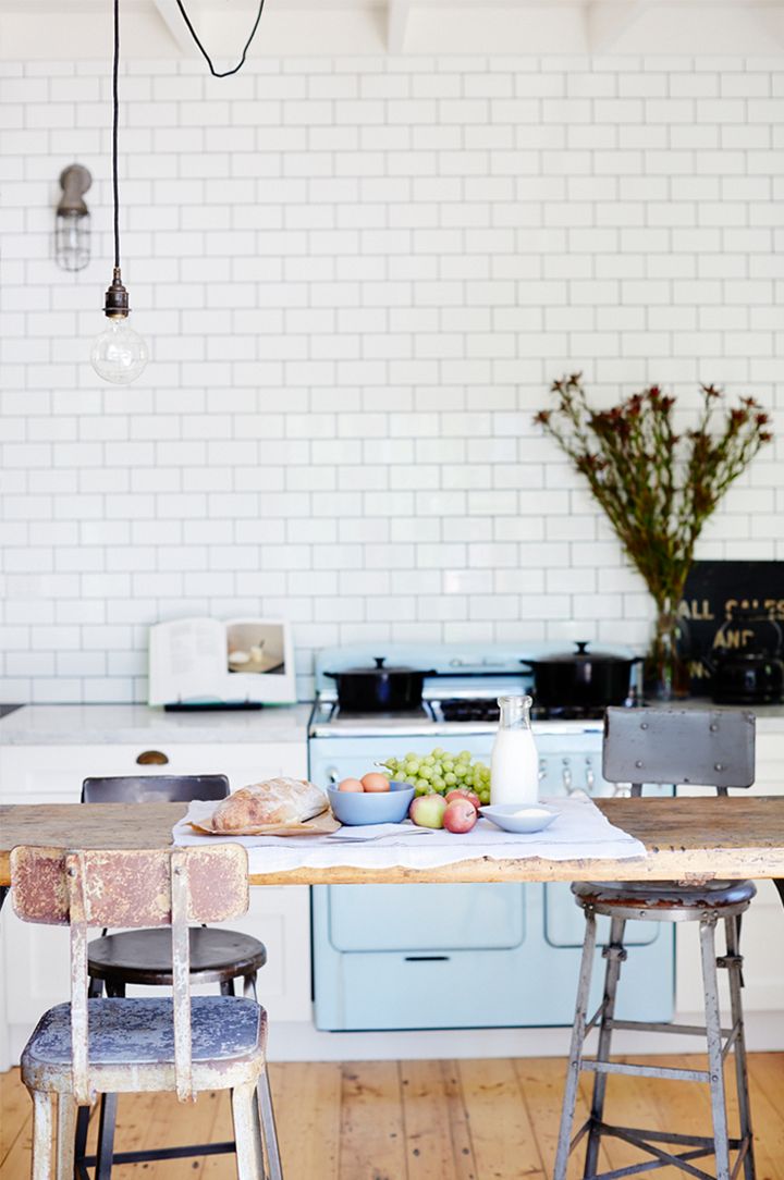 Industrial seating for kitchen island