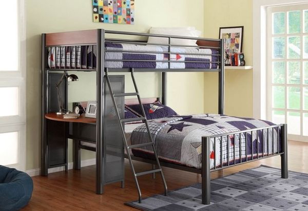 Iron desk bunk beds